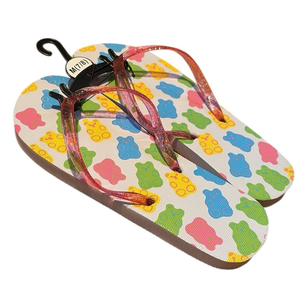 Colorful Kids Junior Flip Flops M (7/8) - Picture 1 of 10